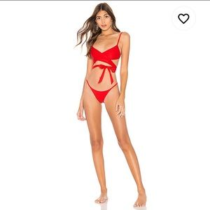 NWT Lovers + Friends Tied up top red